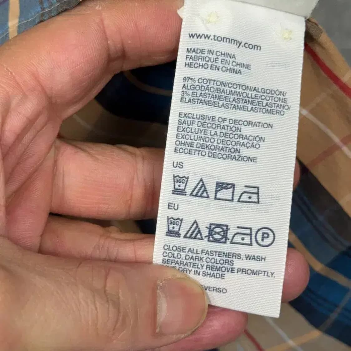 타미힐피거 여성 빈티지 레이스 체크 셔츠 XS 상품이미지6