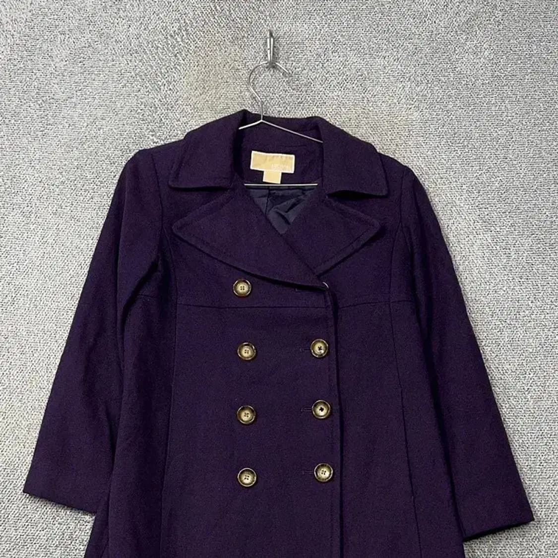 마이클 코어스 여성 클래식 퍼플 버튼 울 코트 55-66 상품이미지3