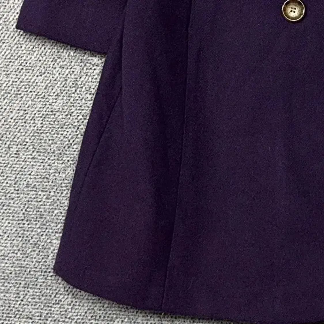 마이클 코어스 여성 클래식 퍼플 버튼 울 코트 55-66 상품이미지5