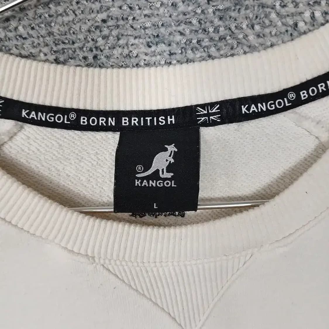 캉골 크림 로고 맨투맨 L 상품이미지6