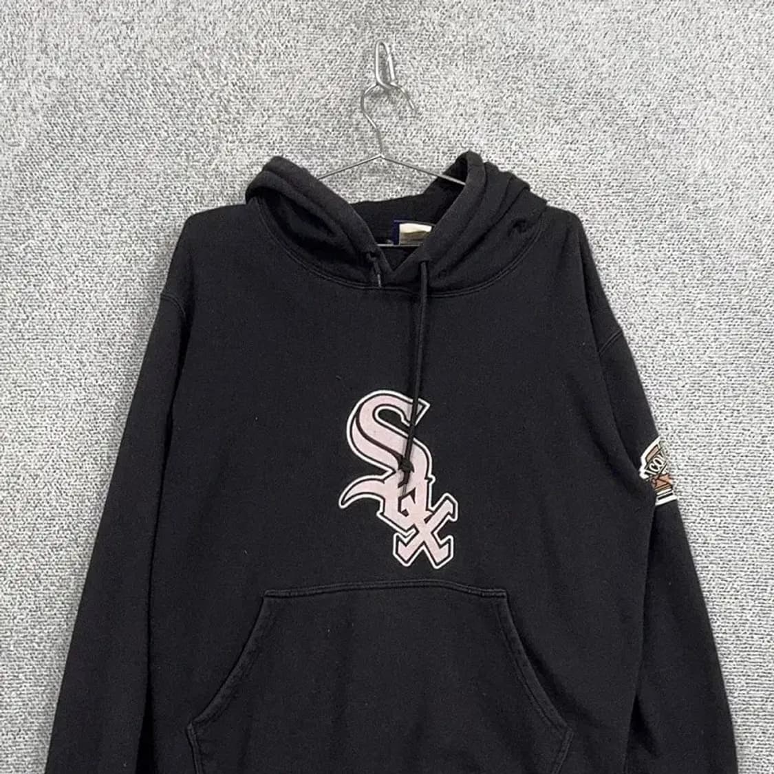 쿠퍼스타운 빈티지 화이트 삭스 블랙 후드티 L 상품이미지3