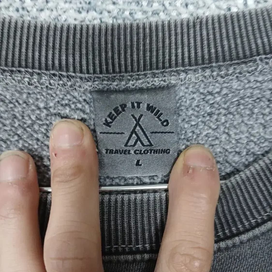 트래블 그레이 피그먼트 빈티지 맨투맨 L 상품이미지3