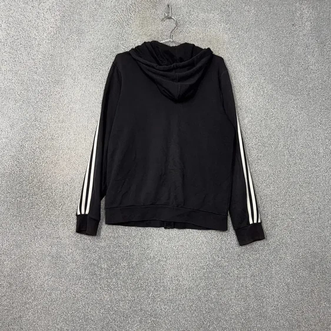 아디다스 로고 삼선 블랙 후드티 L 상품이미지2