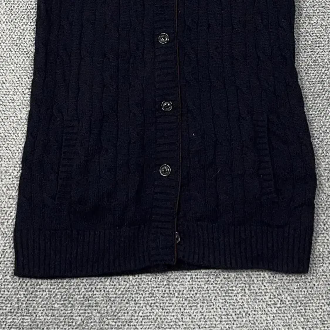 해지스 여성 꽈베기 네이비 니트 조끼 85 상품이미지4