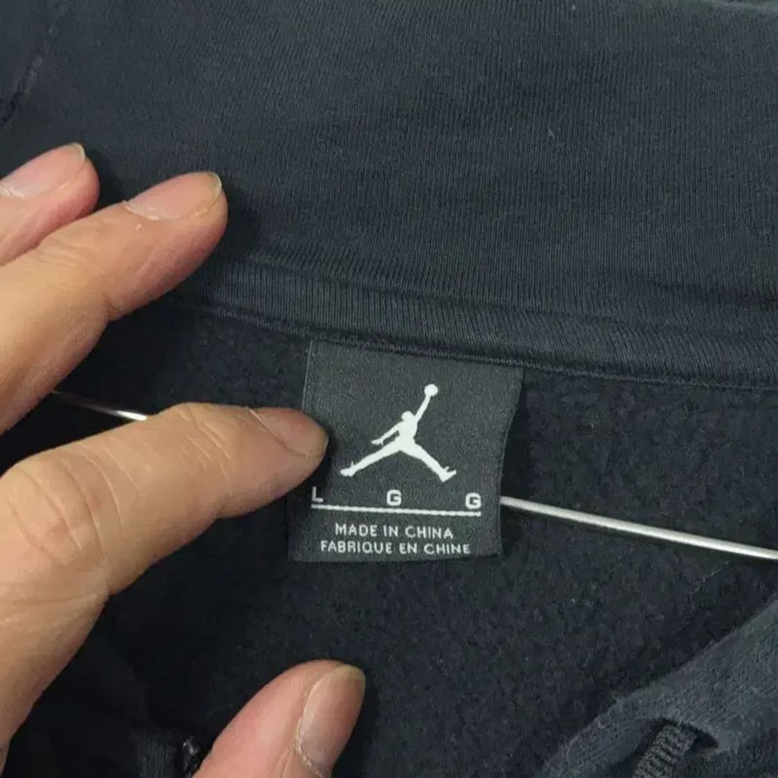 조던 점프맨 로고 블랙 후드집업 L 상품이미지5