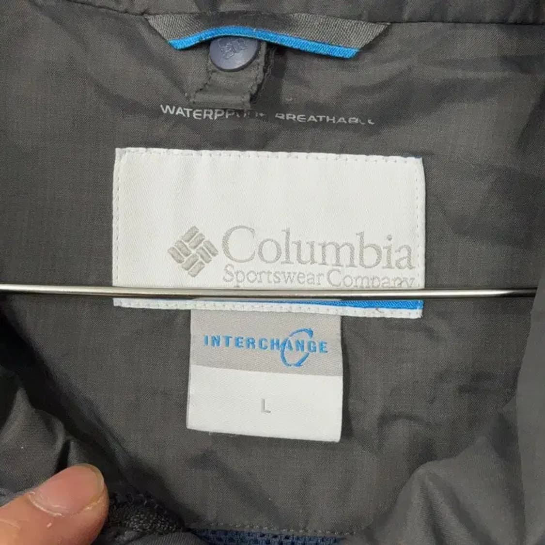 콜롬비아 등산 남성 네이비 그레이 바람막이 L 상품이미지6