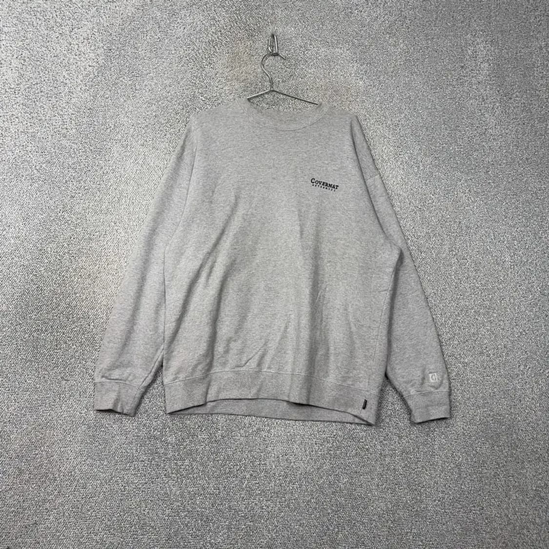 커버낫 로고 프린팅 라이트 그레이 맨투맨 XL 상품이미지1