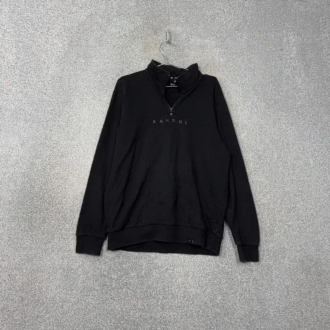 캉골 로고 반집업 블랙 맨투맨 XL 상품이미지1