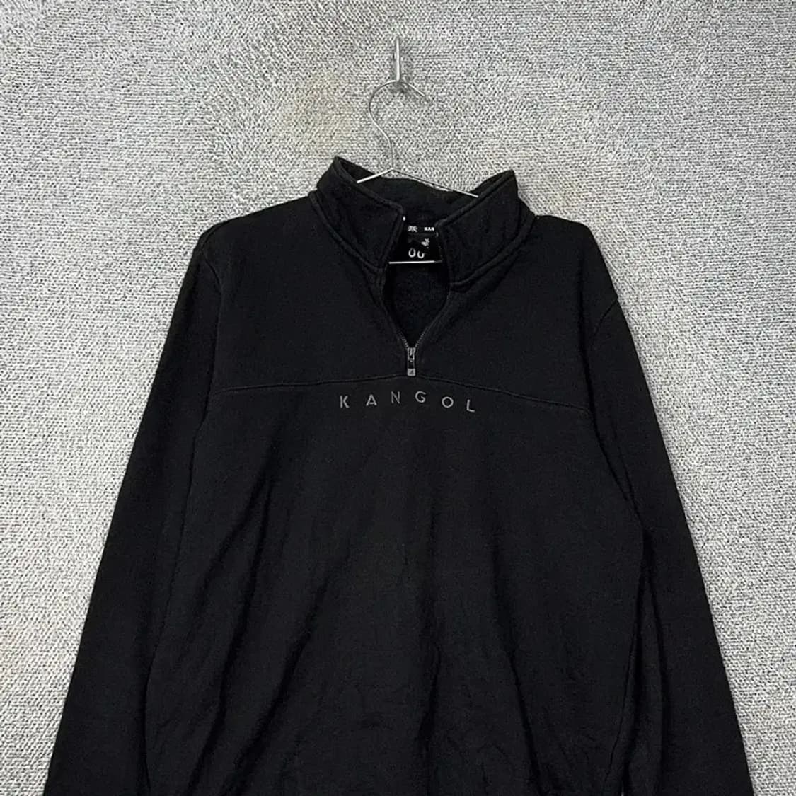 캉골 로고 반집업 블랙 맨투맨 XL 상품이미지3