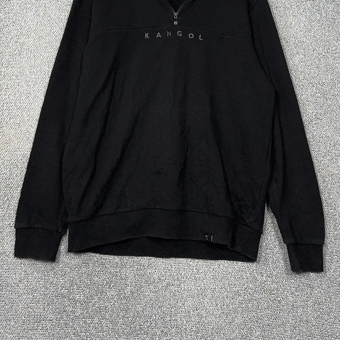 캉골 로고 반집업 블랙 맨투맨 XL 상품이미지4