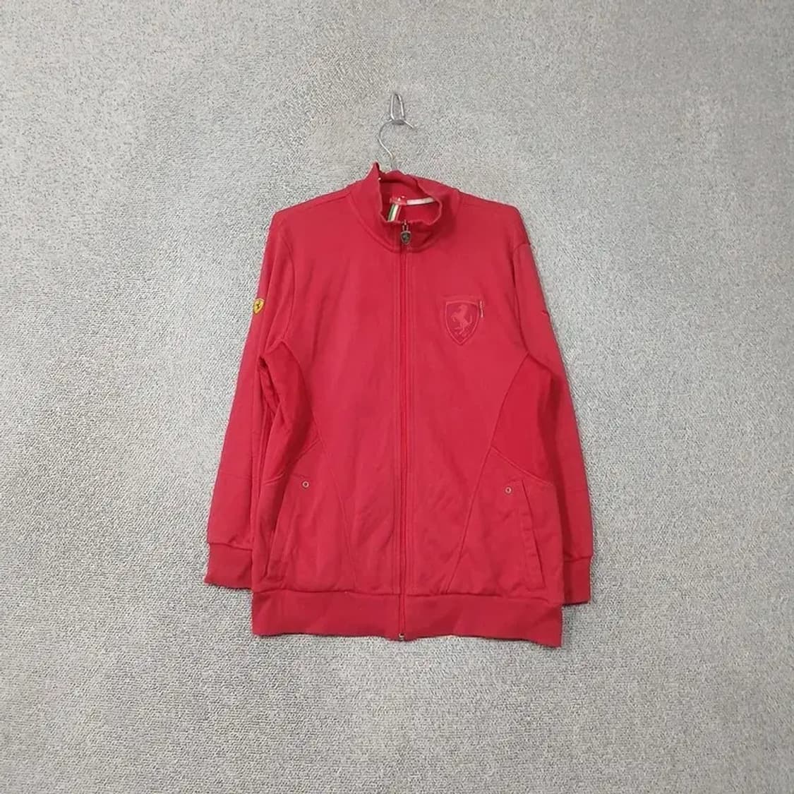 푸마 페라리 레드 로고 코튼 집업 저지 XXL 상품이미지1