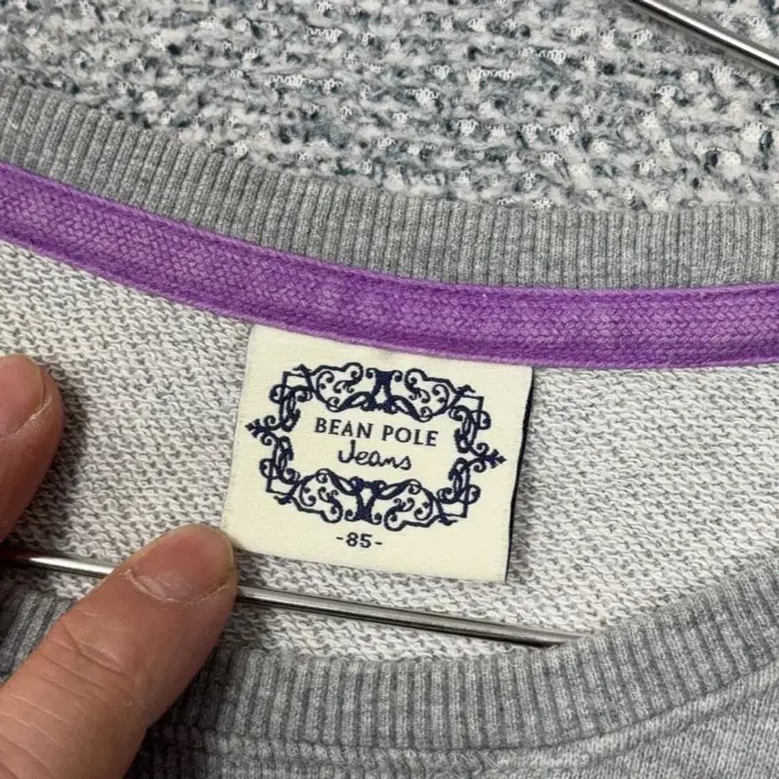 빈폴 라이트 그레이 로고 캐주얼 맨투맨 -85- 상품이미지5