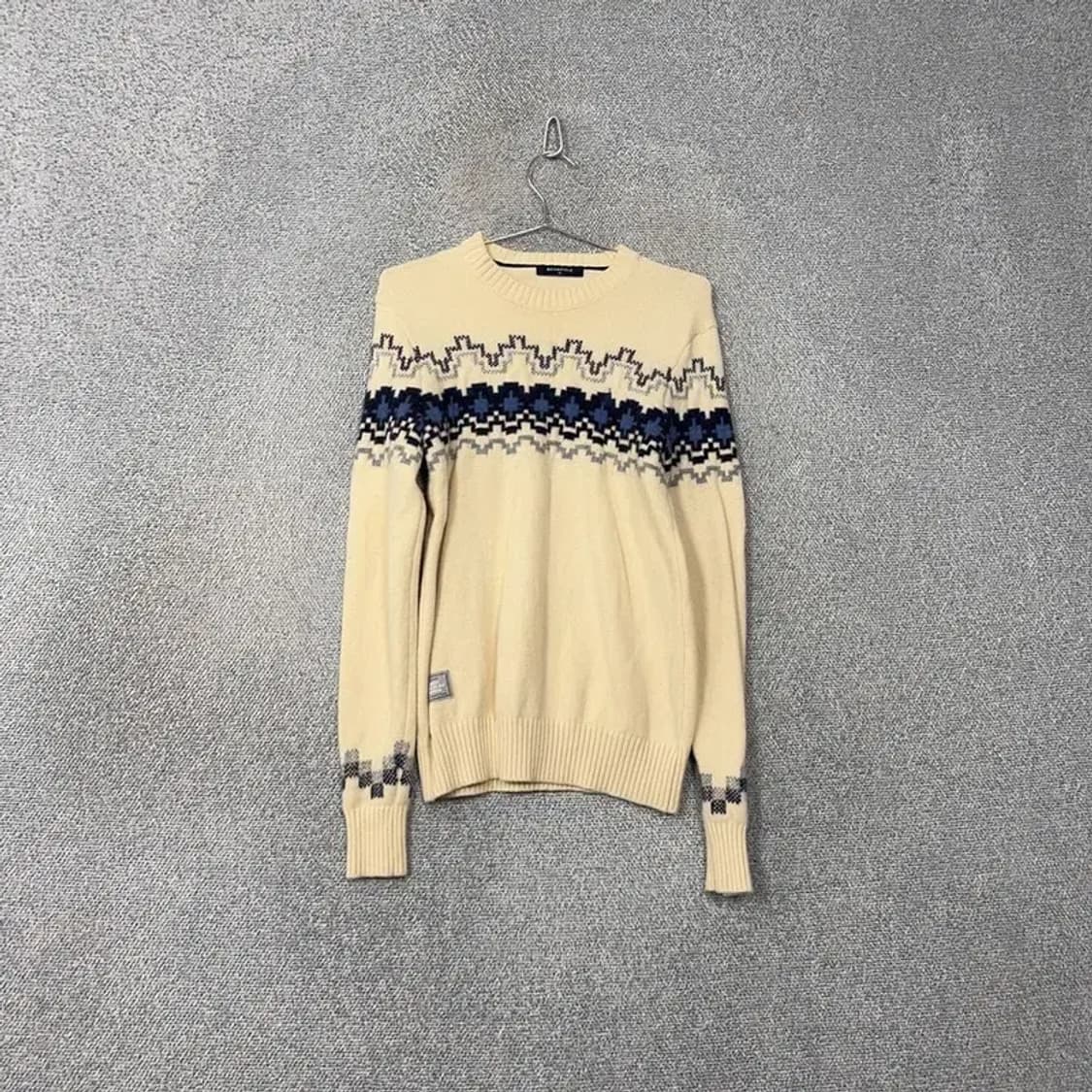 빈폴 빈티지 패턴 울 베이지 니트 95 상품이미지1