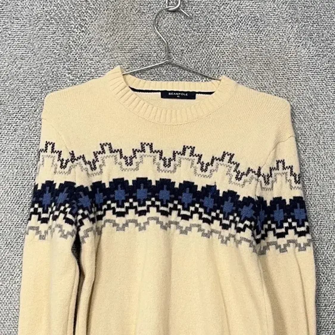 빈폴 빈티지 패턴 울 베이지 니트 95 상품이미지3