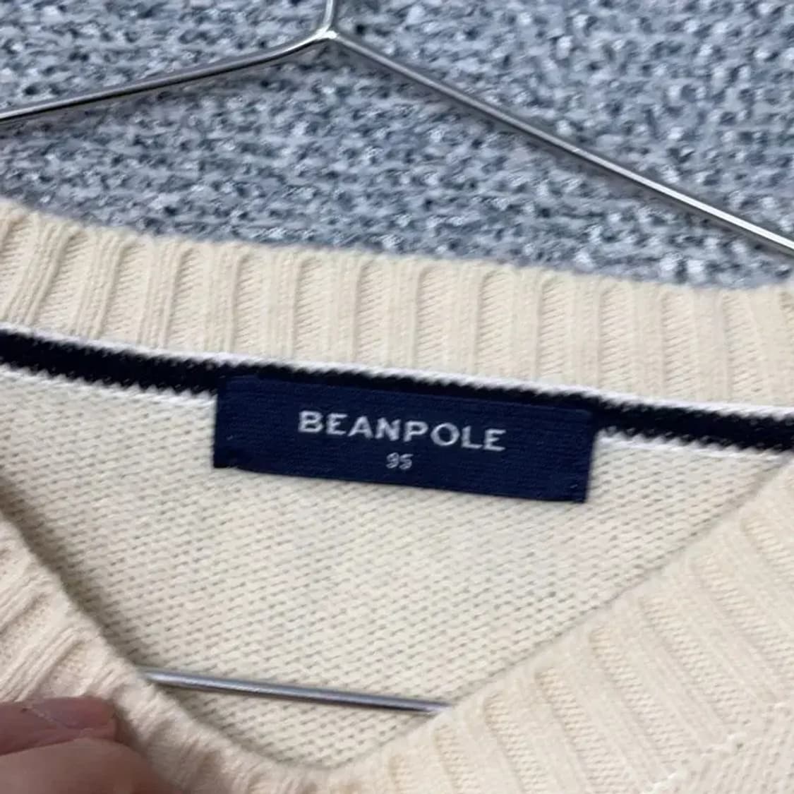 빈폴 빈티지 패턴 울 베이지 니트 95 상품이미지5