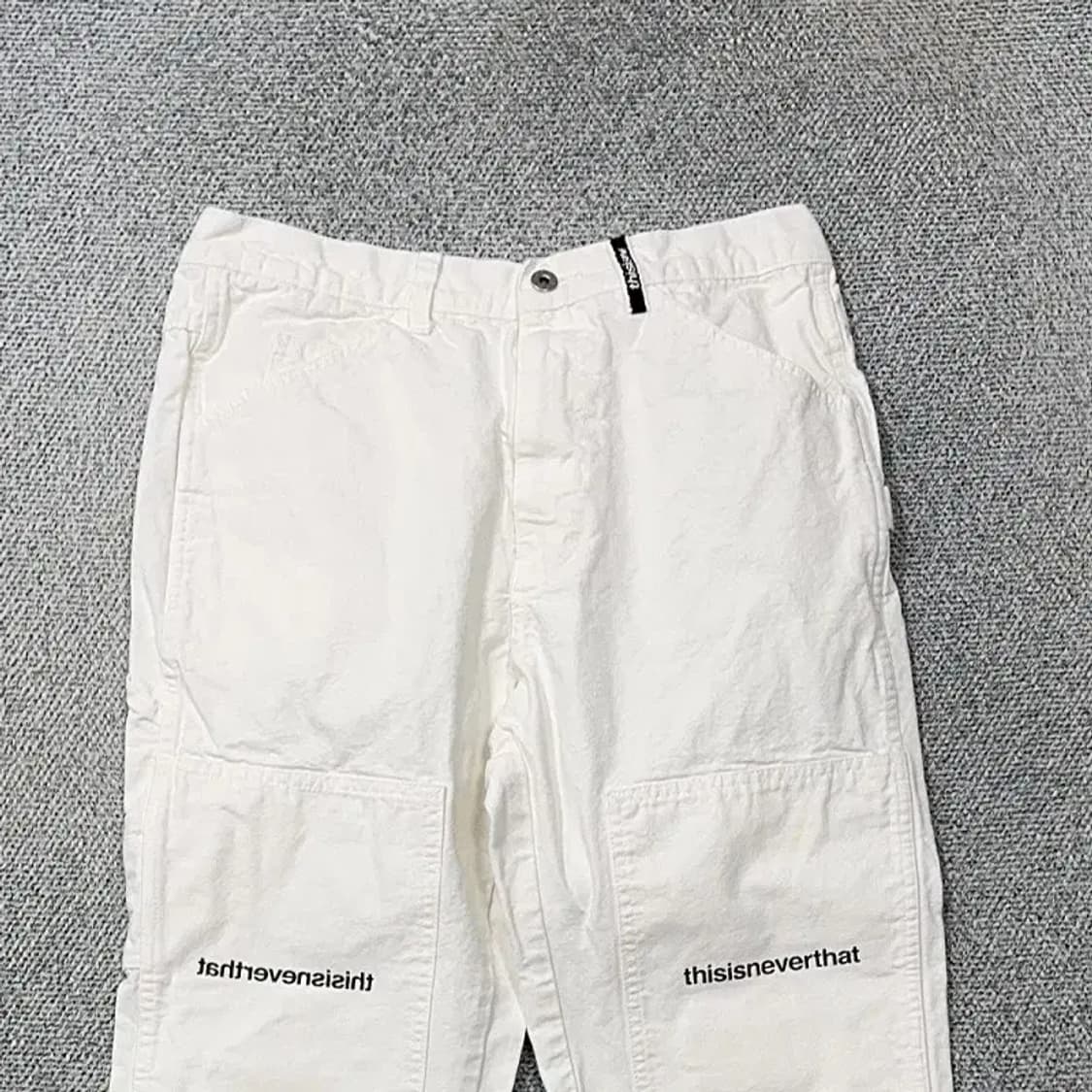 디스이즈네버댓 화이트 빈티지 코튼 팬츠 M 상품이미지3