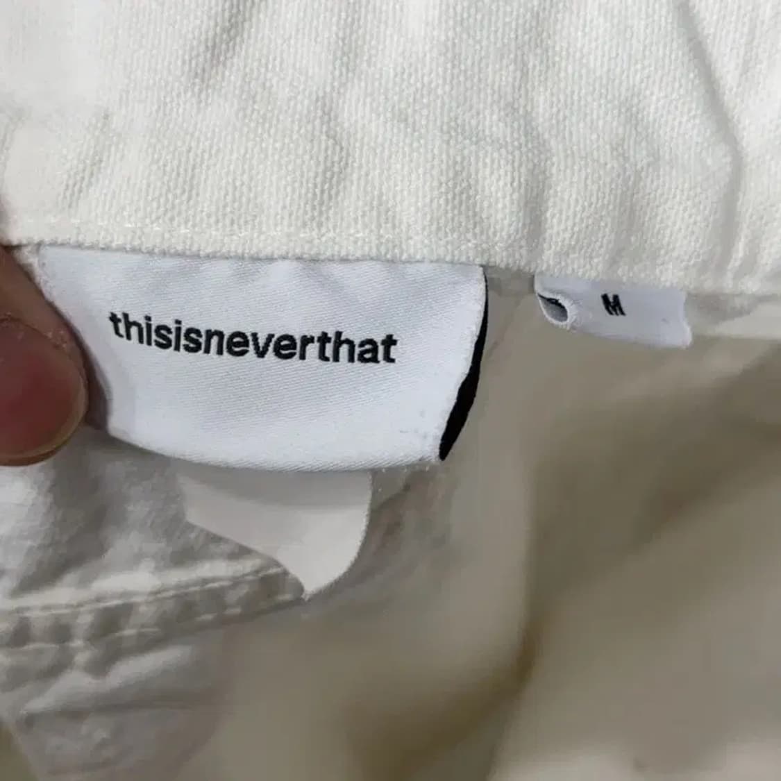 디스이즈네버댓 화이트 빈티지 코튼 팬츠 M 상품이미지5
