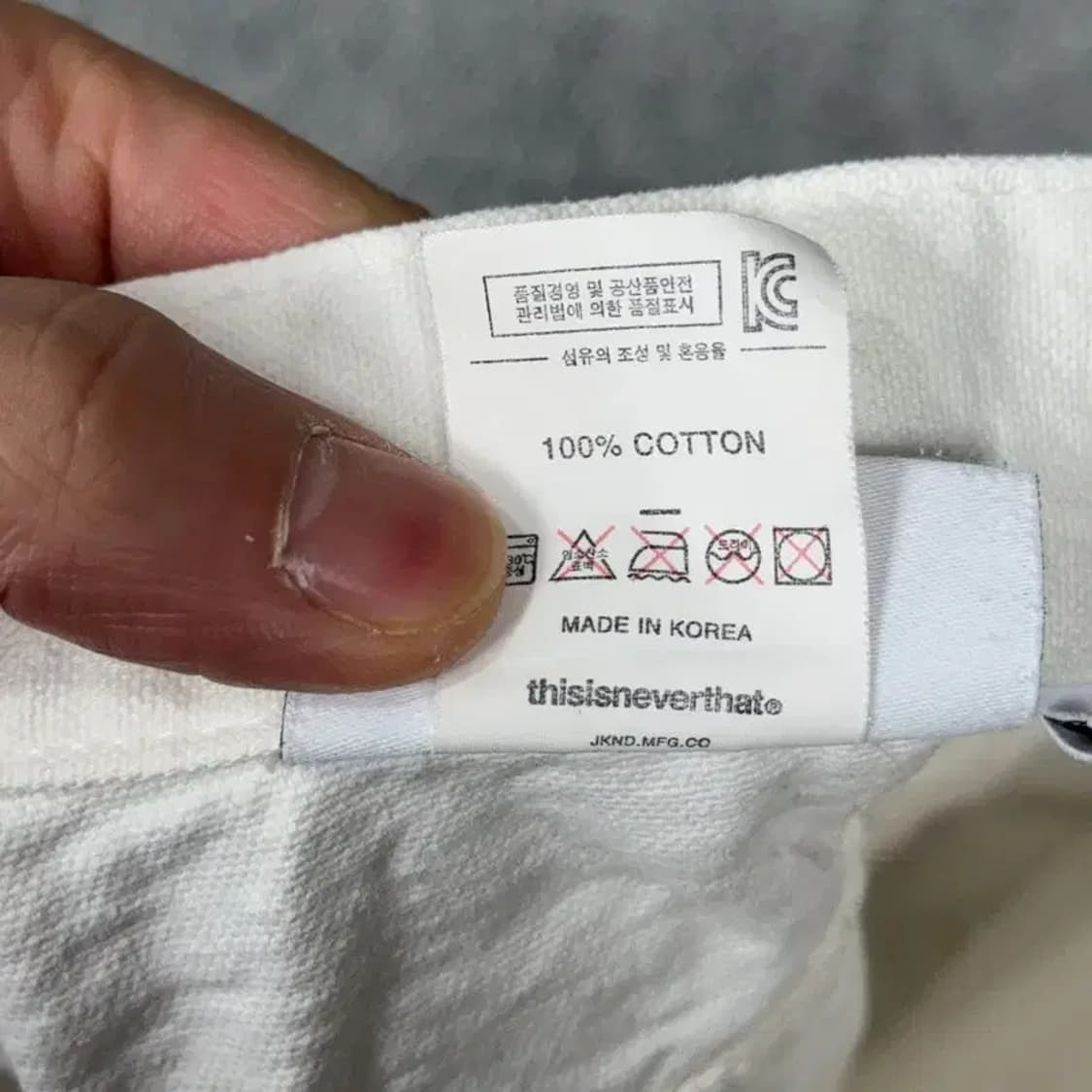 디스이즈네버댓 화이트 빈티지 코튼 팬츠 M 상품이미지6