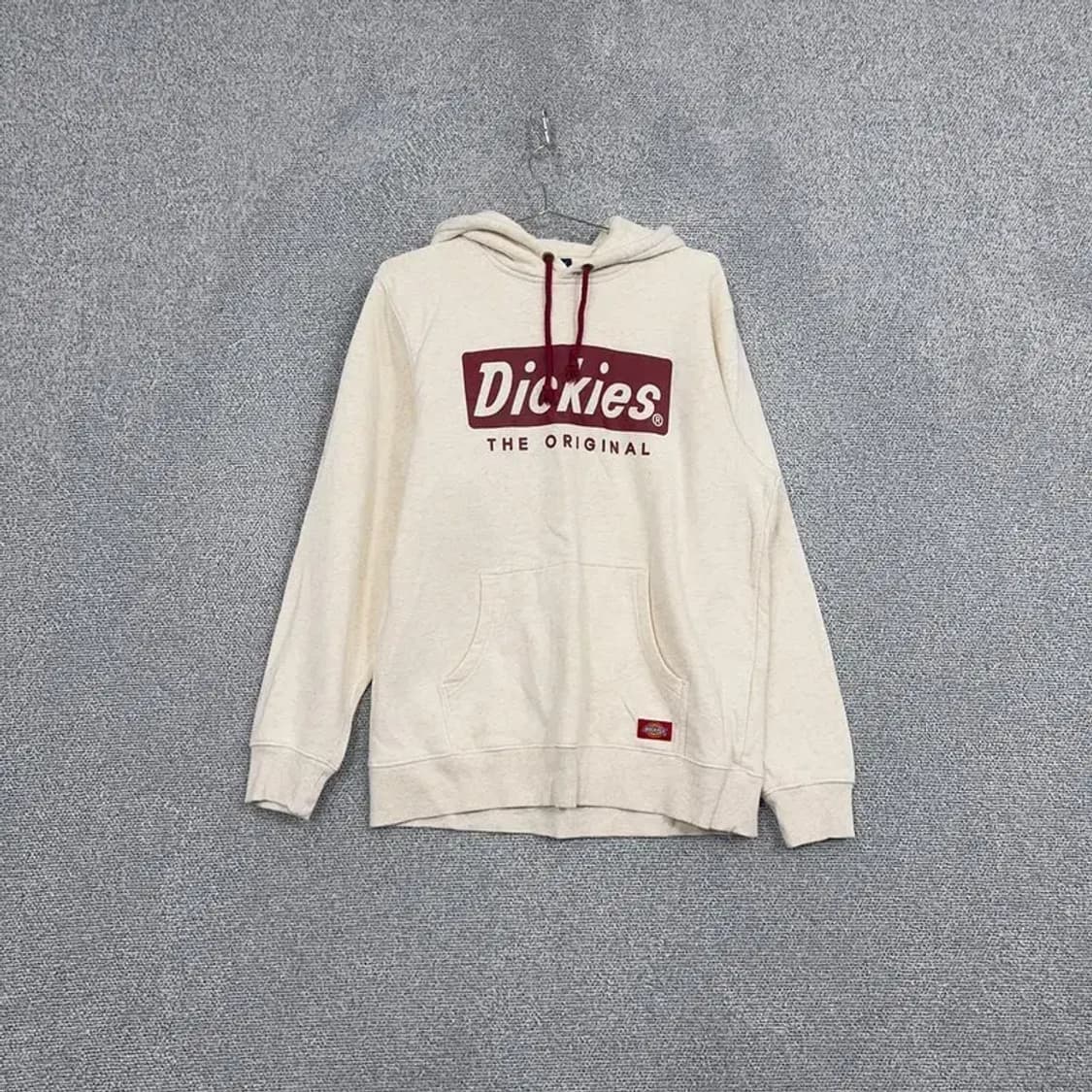 디키즈 박스로고 프린팅 크림 후드티 L 상품이미지1