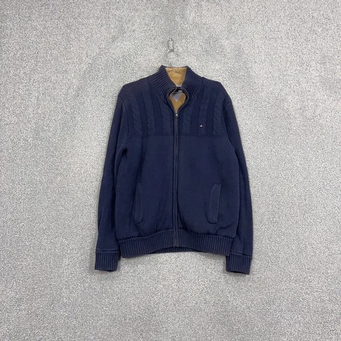 타미힐피거 내피 양털 네이비 집업 가디건 M 상품이미지1