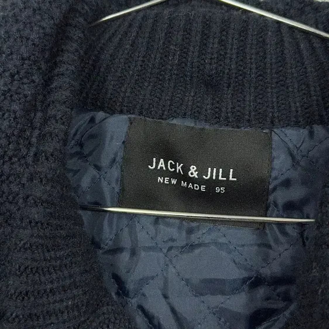 잭엔질 더블 떡볶이 네이비 니트 가디건 95 상품이미지3