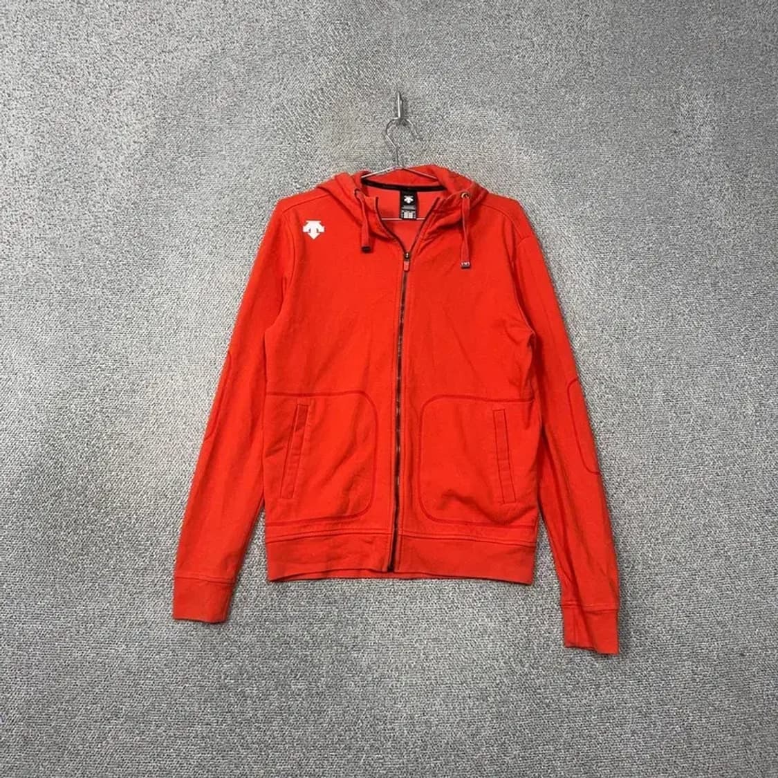 데상트 레드 코랄 로고 기능성 후드집업 L 상품이미지1