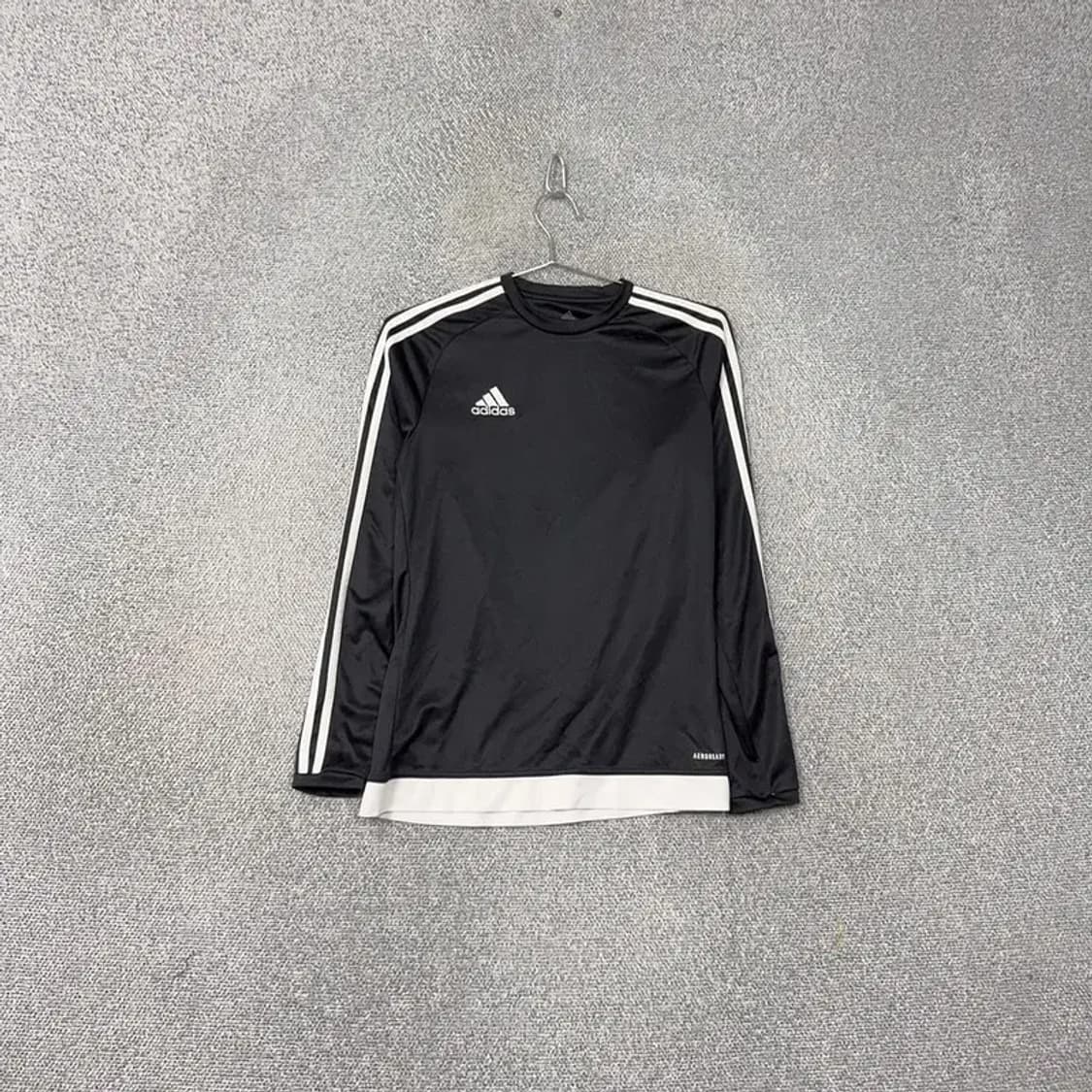 아디다스 기능성 블랙 삼선 긴팔티 M 상품이미지1