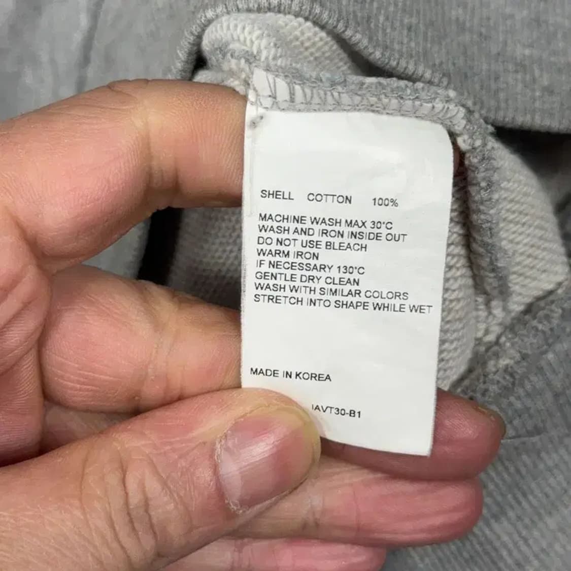 비바스튜디오 빅로고 프린팅 라이트 그레이 후드티 S 상품이미지4