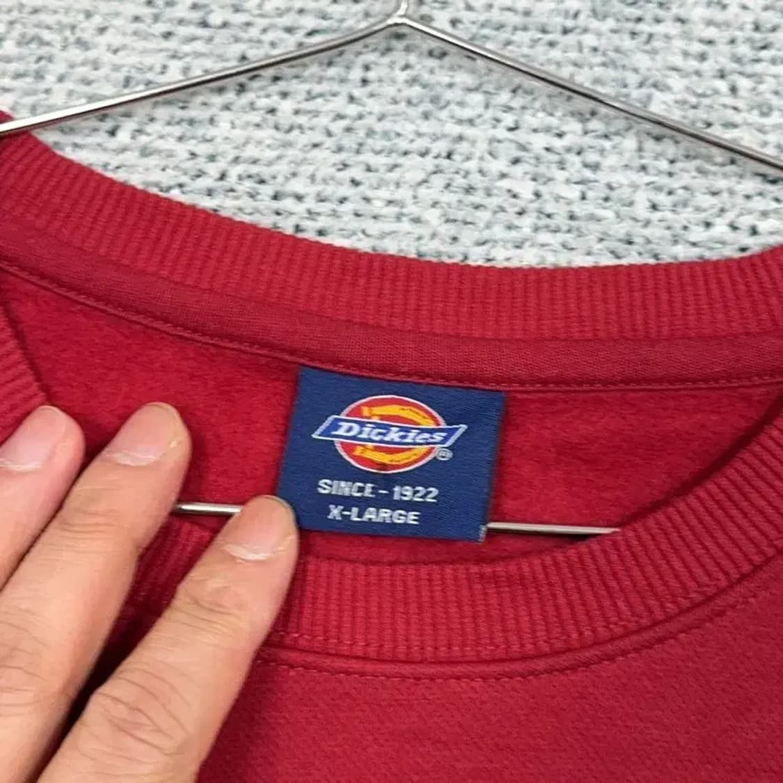 디키즈 로고 캐주얼 레드 맨투맨 XL 상품이미지3