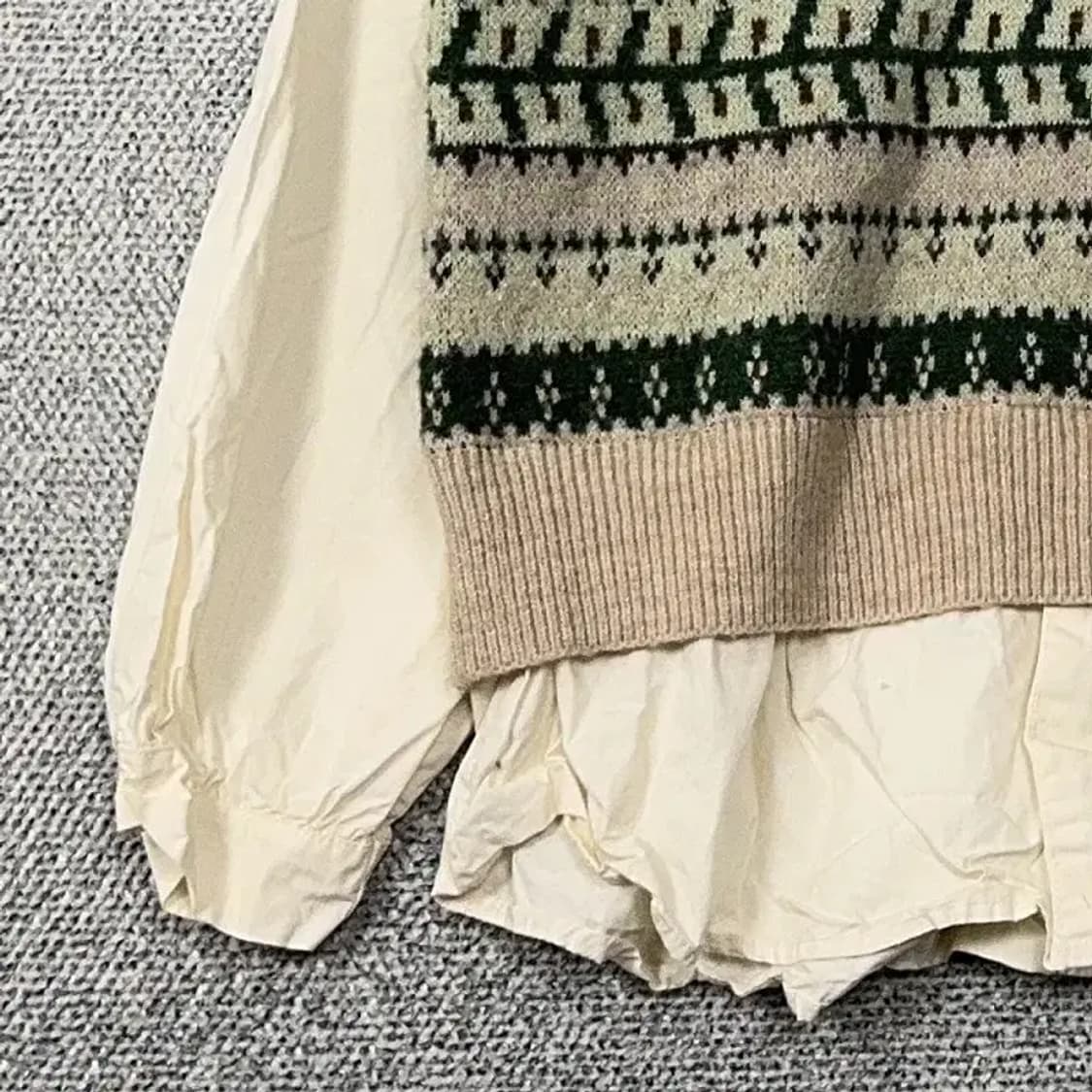 에잇세컨즈 페어아일 레이어드 니트 베스트 F 상품이미지3