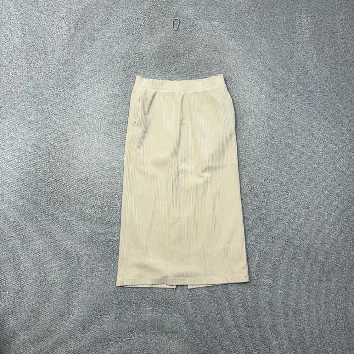 유니클로 크림 골덴 스커트 L 상품이미지1
