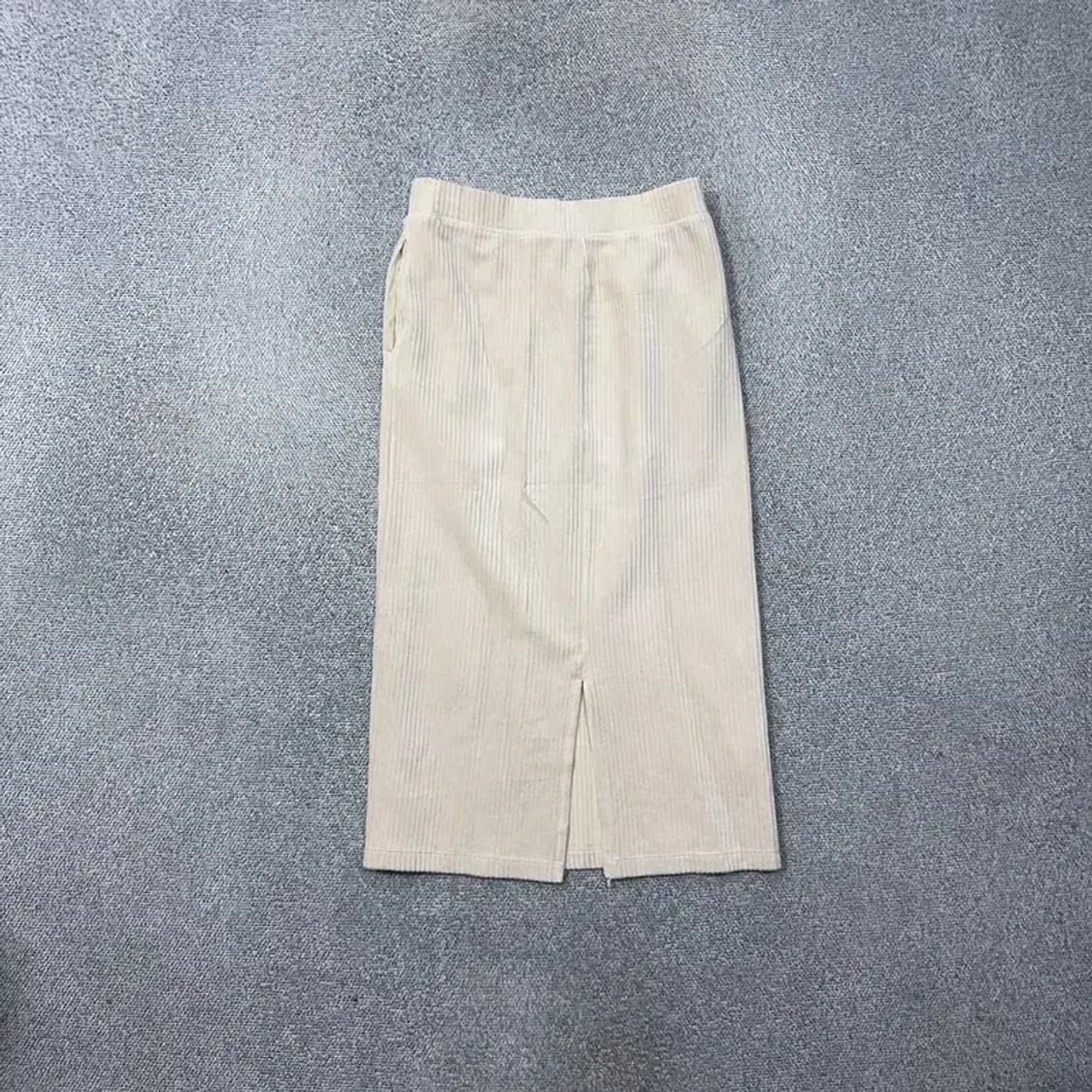 유니클로 크림 골덴 스커트 L 상품이미지2