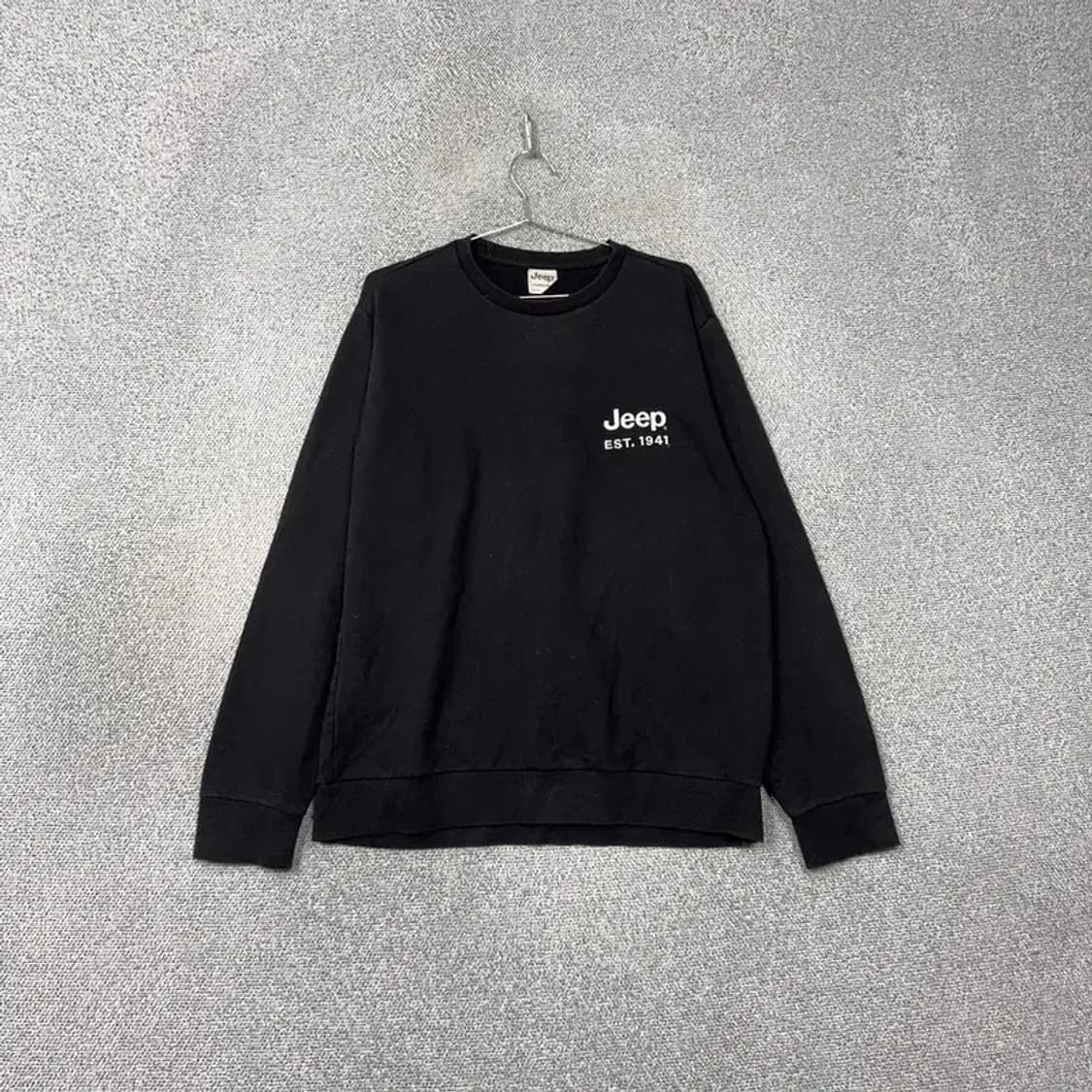 지프 블랙 캐주얼 로고 맨투맨 2XL 상품이미지1