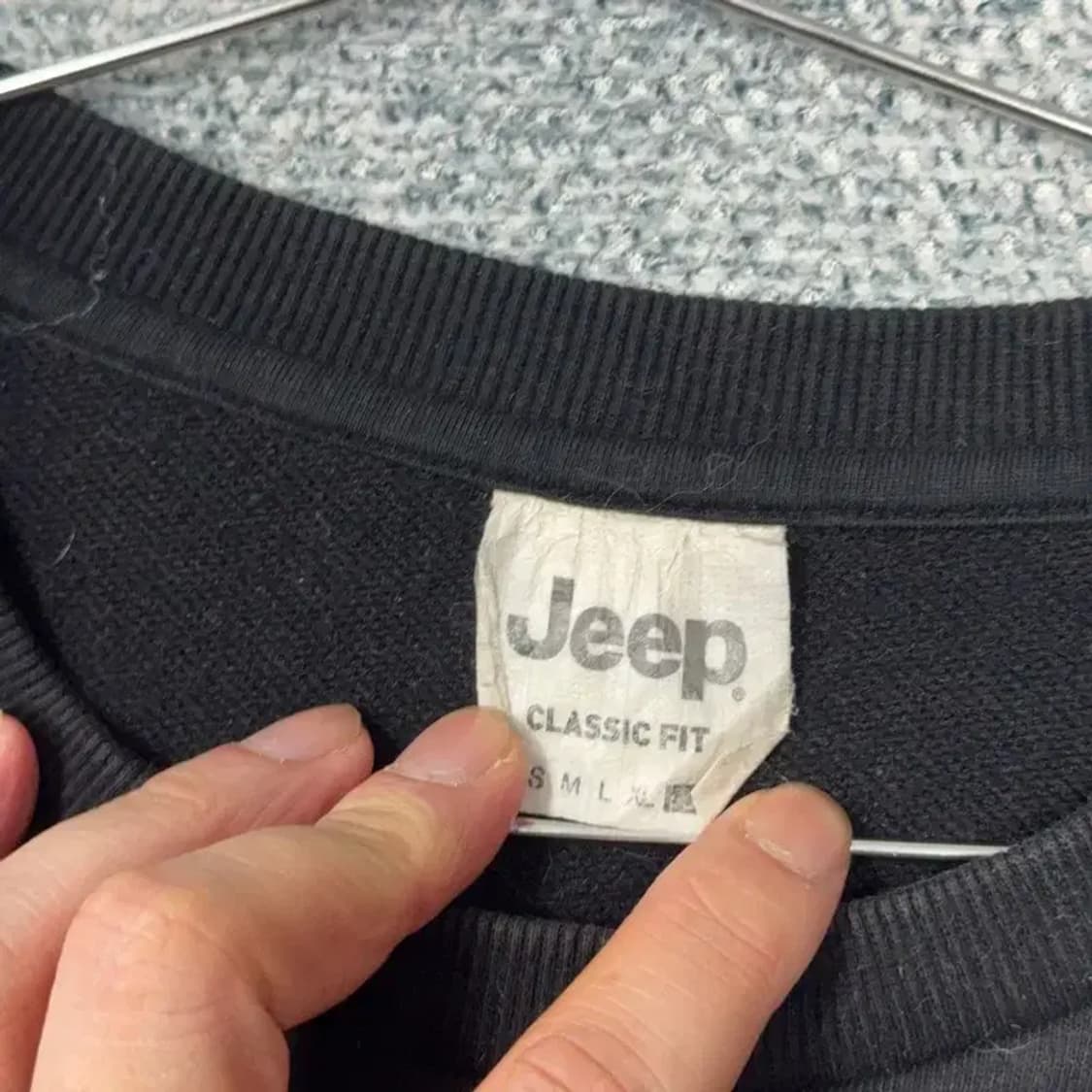 지프 블랙 캐주얼 로고 맨투맨 2XL 상품이미지3