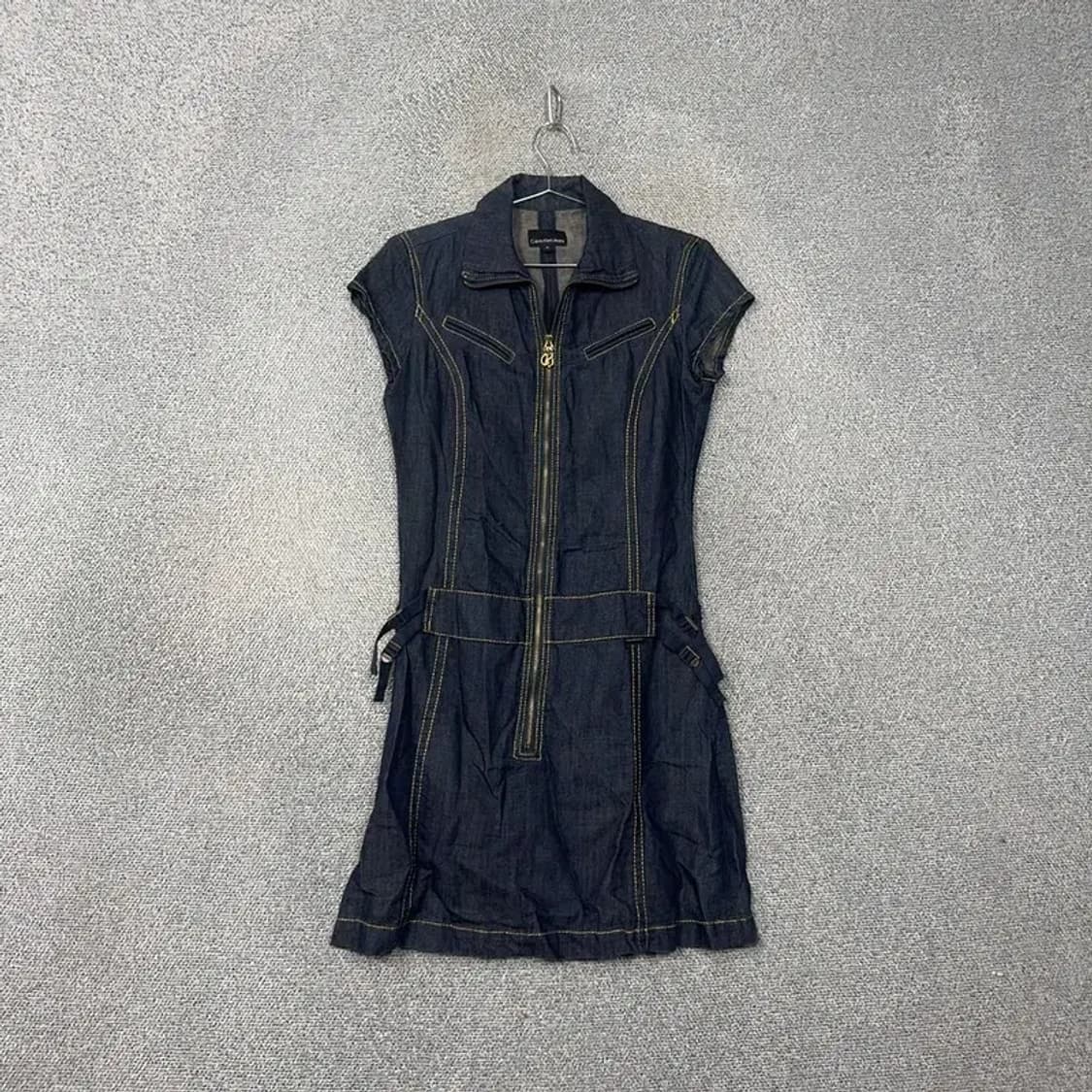 캘빈클라인 빈티지 진청 데님 집업 원피스 S 상품이미지1