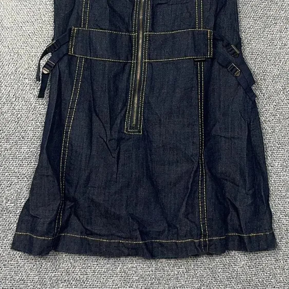 캘빈클라인 빈티지 진청 데님 집업 원피스 S 상품이미지4