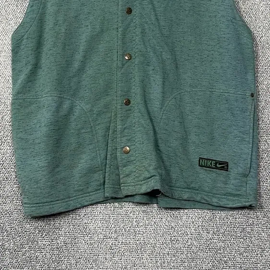 나이키 청록 빈티지 버튼 민소매 후드 M 상품이미지4