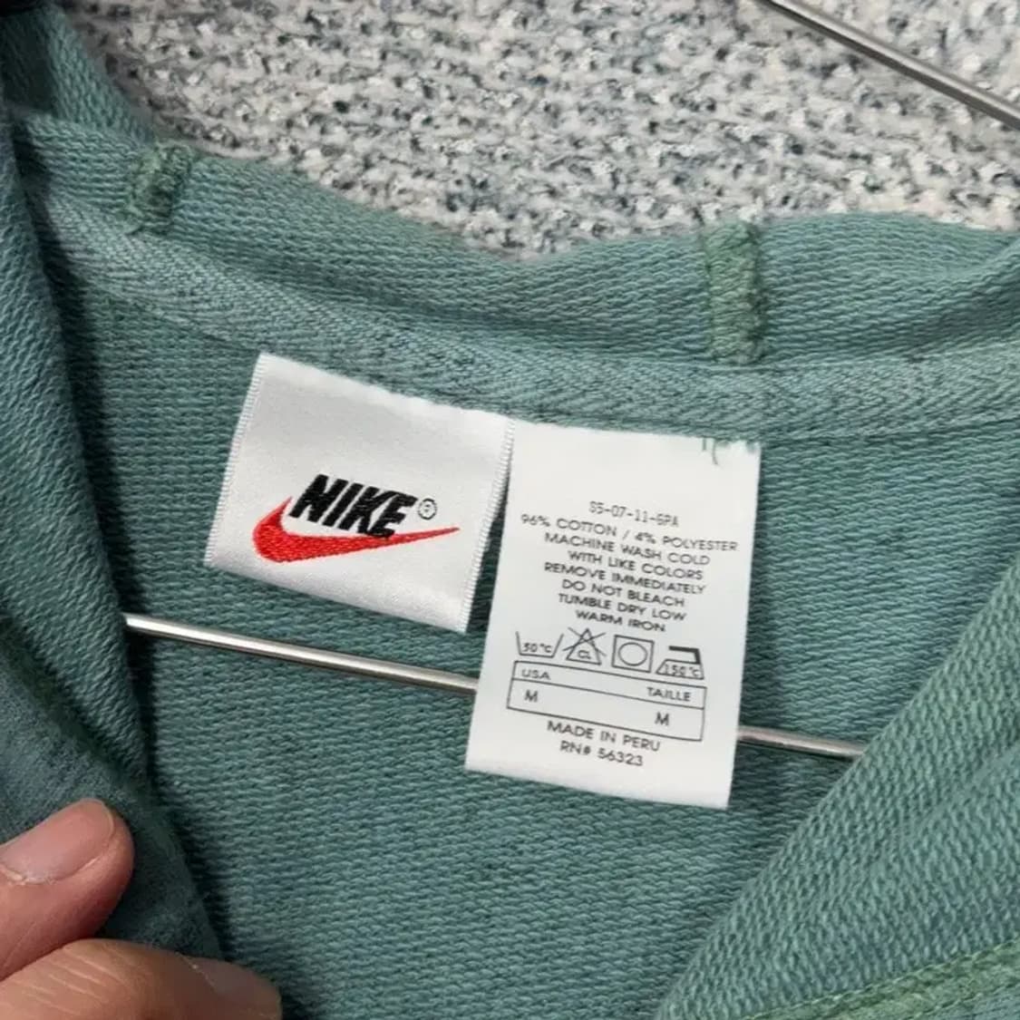 나이키 청록 빈티지 버튼 민소매 후드 M 상품이미지5