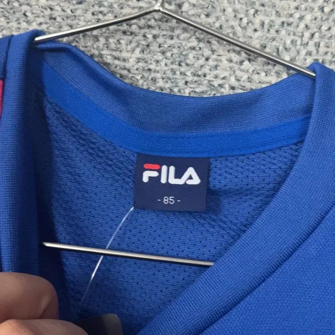 [새상품]휠라 블루 로고 기능성 운동 반팔티 85 상품이미지3