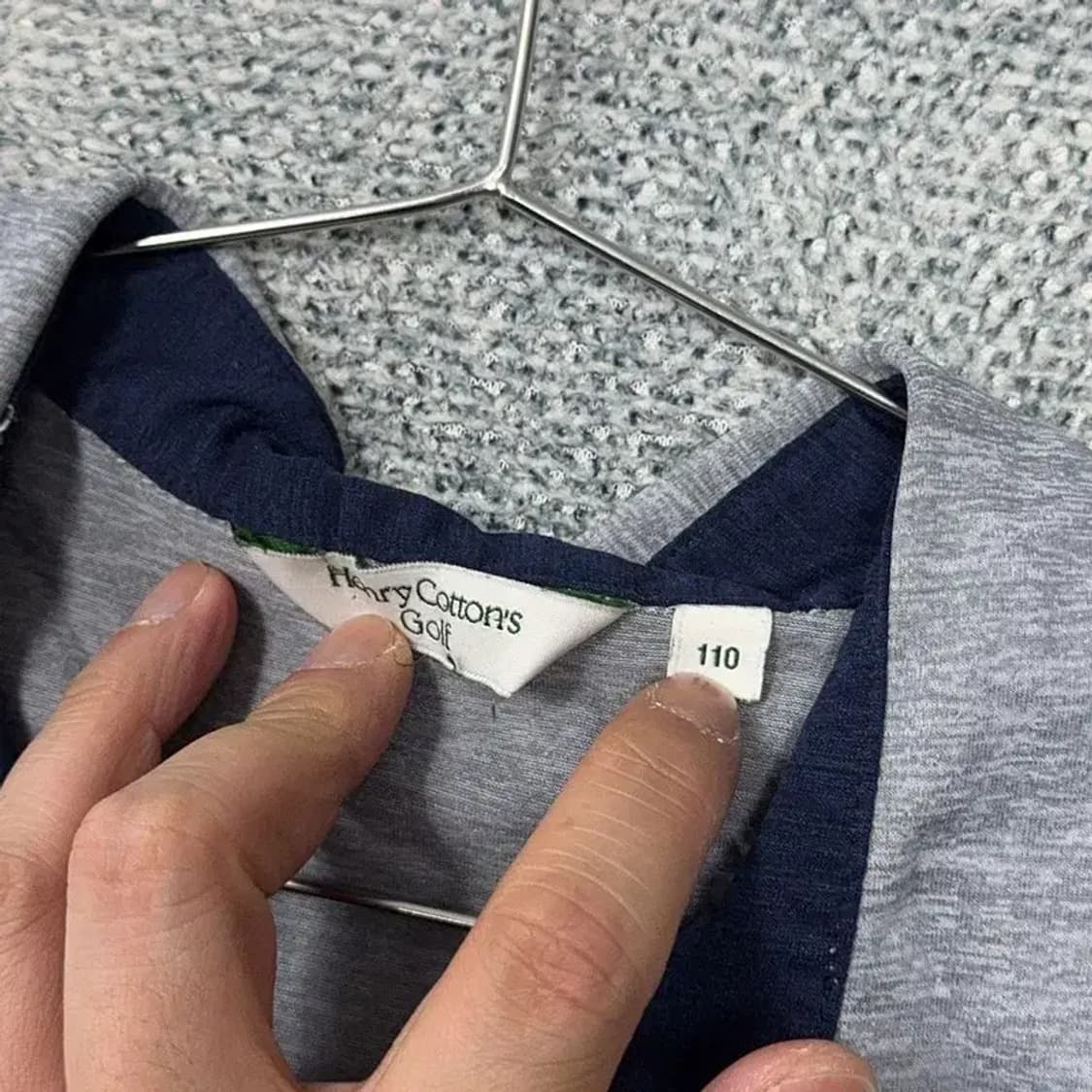 헨리코튼 남성 캐주얼 라이트 그레이 반팔 카라티 110 상품이미지3