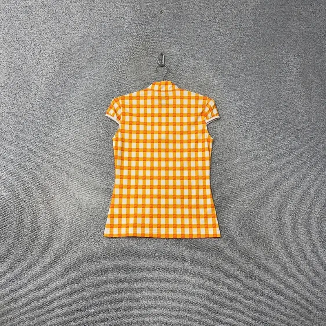 루이까스텔 캐주얼 옐로우 체크 반집업 반팔 90 상품이미지2