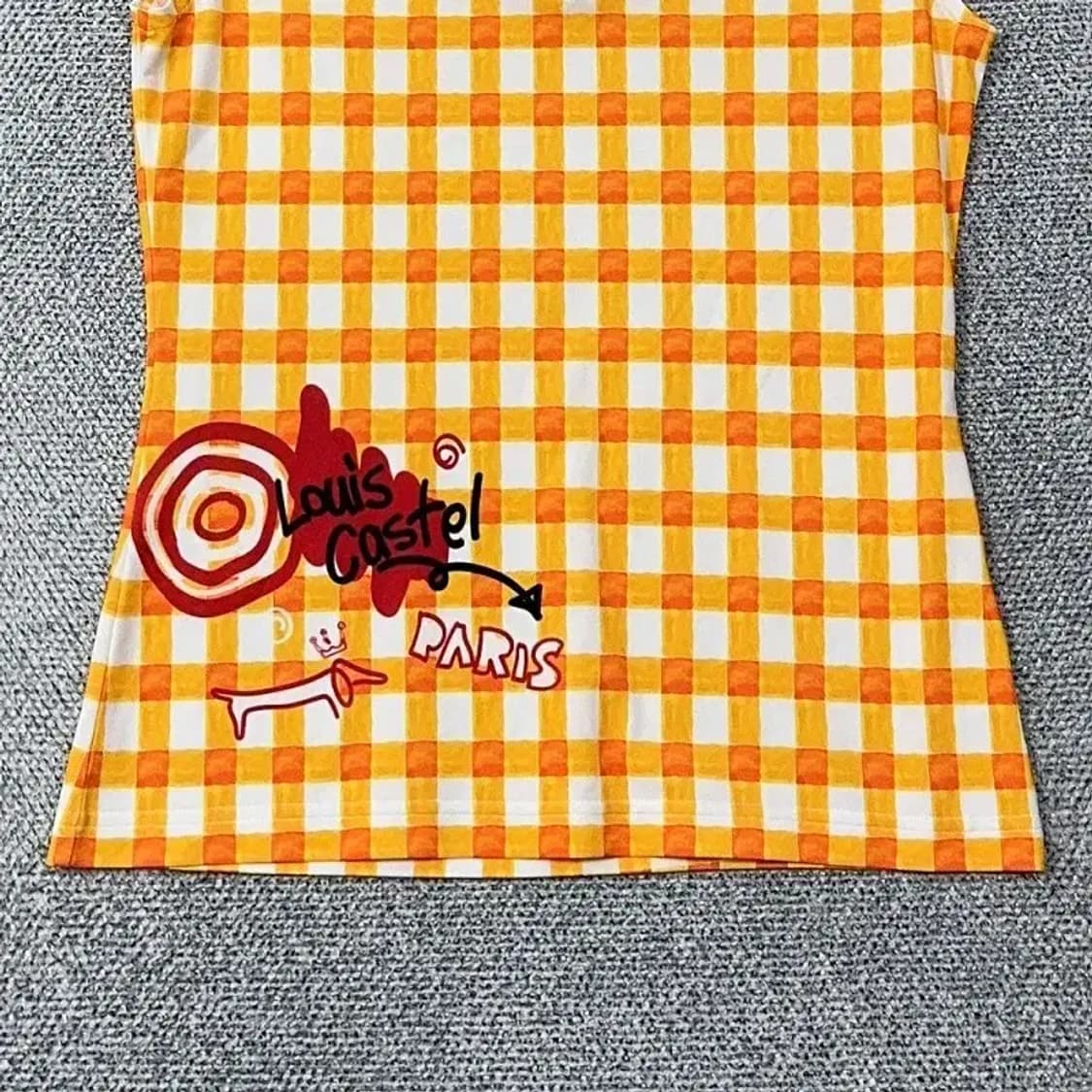 루이까스텔 캐주얼 옐로우 체크 반집업 반팔 90 상품이미지4