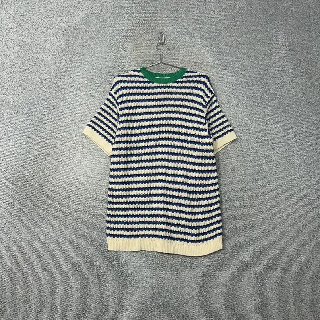 자라 스트라이프 코튼 니트 원피스 S-M 상품이미지1