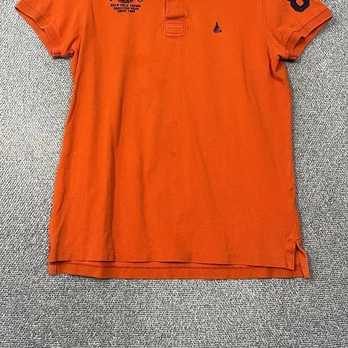 빈폴 오렌지 로고 남성 반팔 카라티 100 상품이미지4