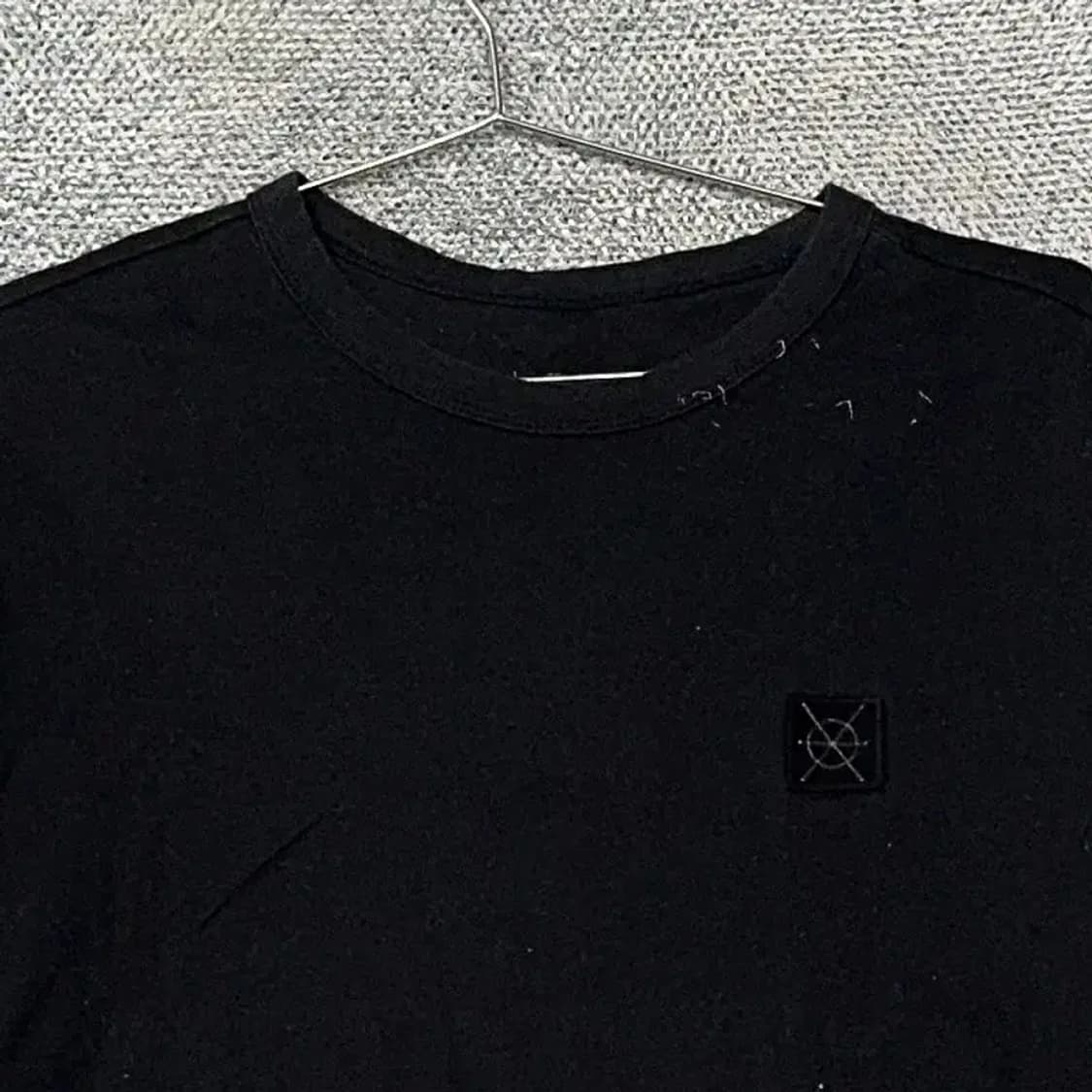 데상트 로고 오버핏 블랙 반팔티 L 상품이미지3