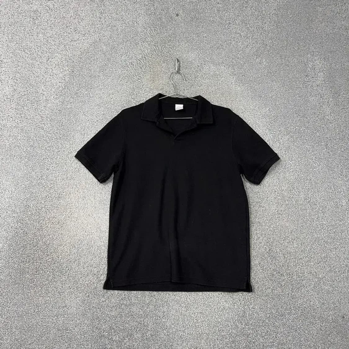 자라 블랙 무지 캐주얼 반팔 카라티 M 상품이미지1