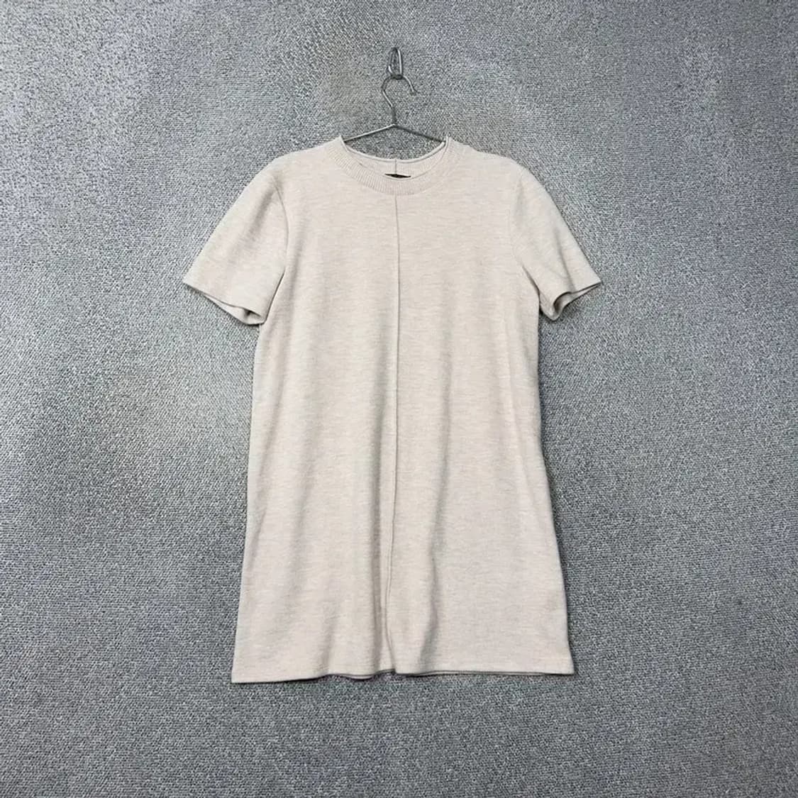 [새상품]자라 여성 연베이지 캐주얼 니트 반팔 원피스 L 상품이미지1