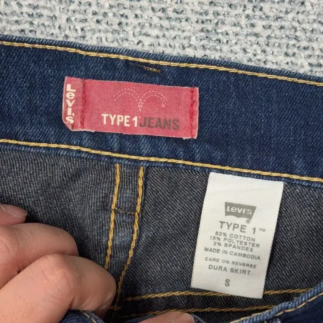 리바이스 타입 1 빈티지 데님 스커트 S 상품이미지6