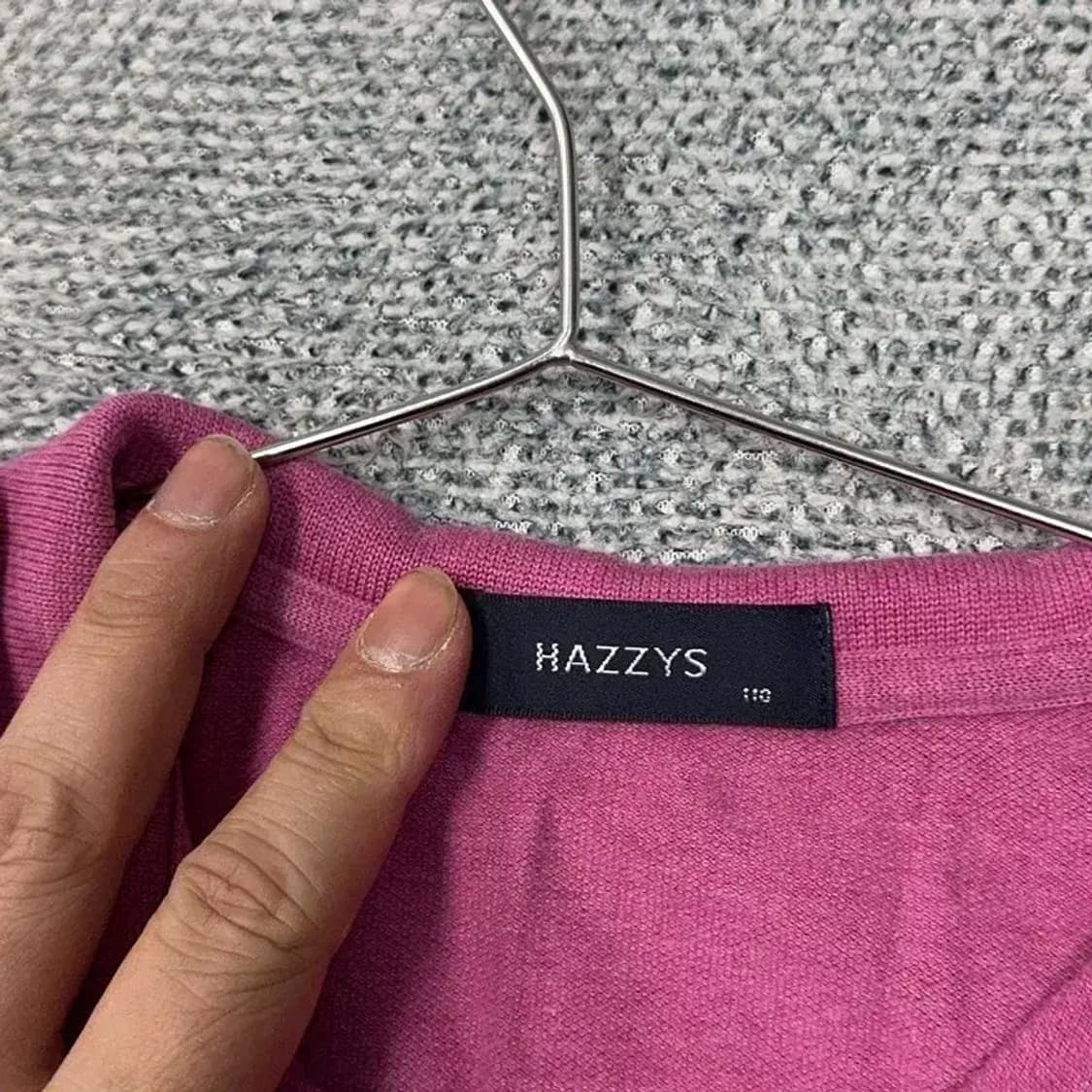 해지스 핑크 로고 남성 캐주얼 반팔 카라티 110 상품이미지3