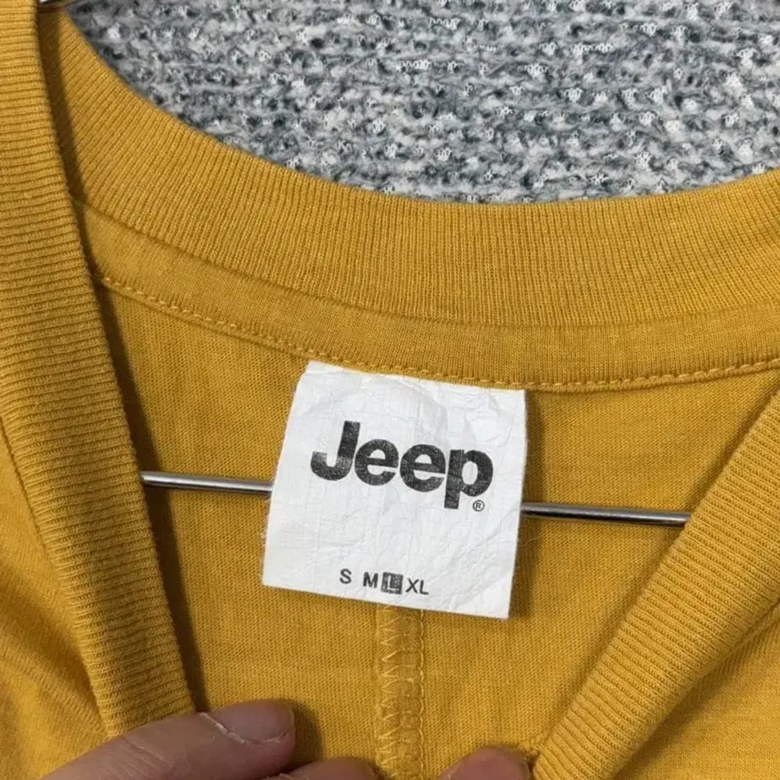 지프 프린팅 로고 코튼 캐주얼 반팔티 L 상품이미지3